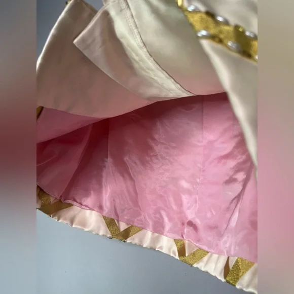 House of De Langhe Vintage Beaded Satin 3/4 Sleeve Blazer Jacket Cream Ivory - Picture 7 of 11